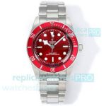 Swiss clone Tudor New Black Bay 58 41mm Red Face Stainless Steel Watch 